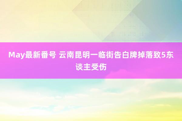 May最新番号 云南昆明一临街告白牌掉落致5东谈主受伤