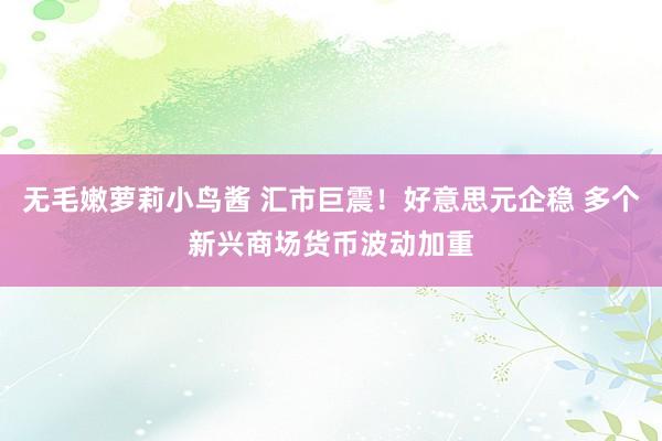 无毛嫩萝莉小鸟酱 汇市巨震！好意思元企稳 多个新兴商场货币波动加重