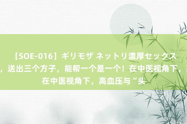 【SOE-016】ギリモザ ネットリ濃厚セックス Ami 高血压,送出三个方子,能帮一个是一个!在中医视角下,高血压与“头