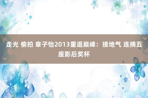 走光 偷拍 章子怡2013重返巅峰:接地气 连摘五座影后奖杯