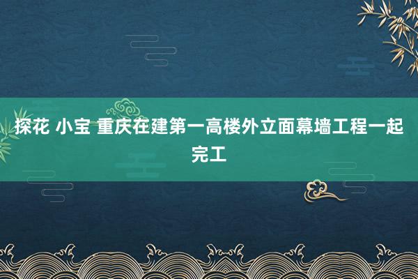 探花 小宝 重庆在建第一高楼外立面幕墙工程一起完工